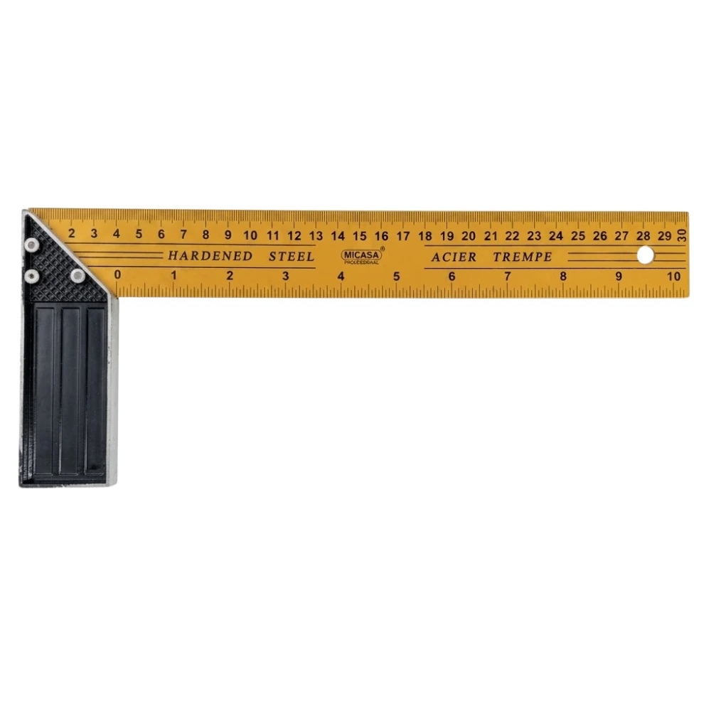 Escuadra con Regla de 30cm "Micasa"