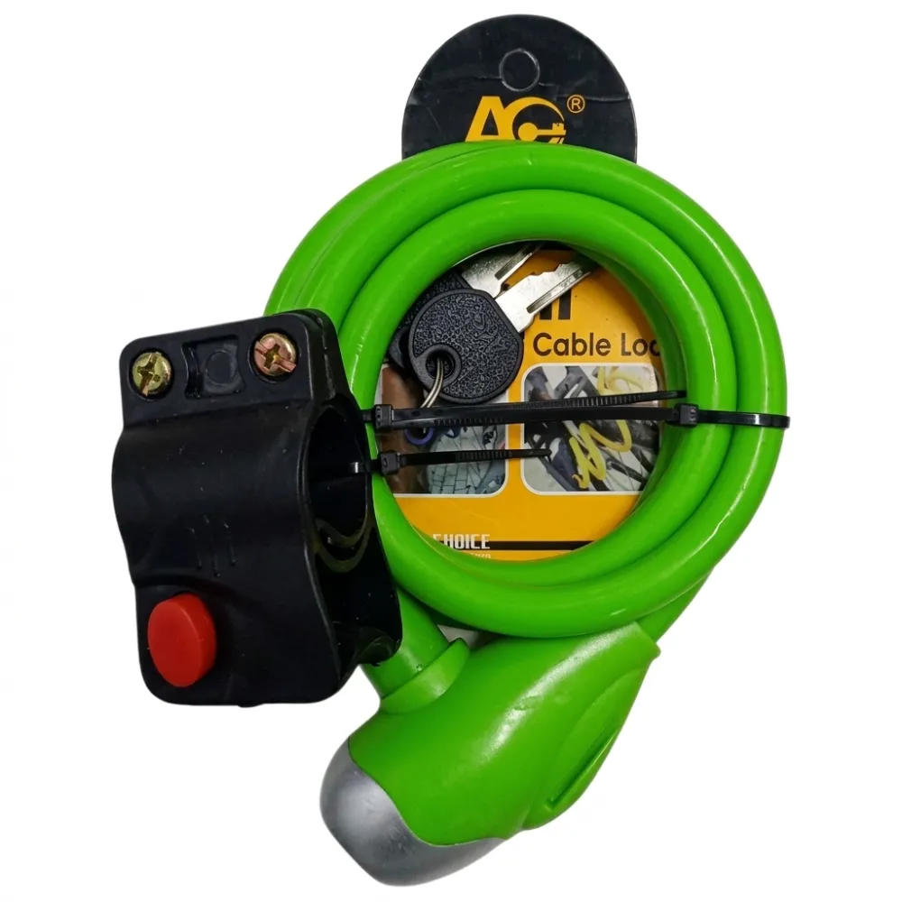 [146~27] Candado con Linga Fluo 12mm (An-241) Y (Vs-851)