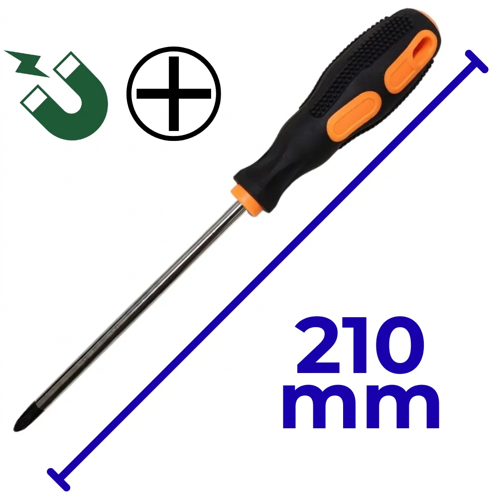 Destornillador Mango de Goma PH (+)#2 (⌀5x115mm) "KZQ Tools"